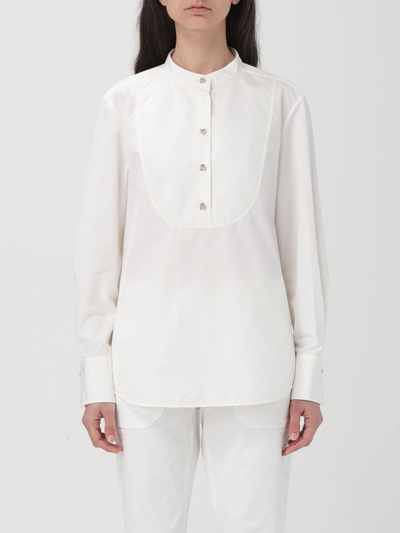 Chloé Long-sleeved Tuxedo Shirt In Butter