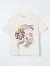 Msgm Graphic-print Cotton T-shirt In White