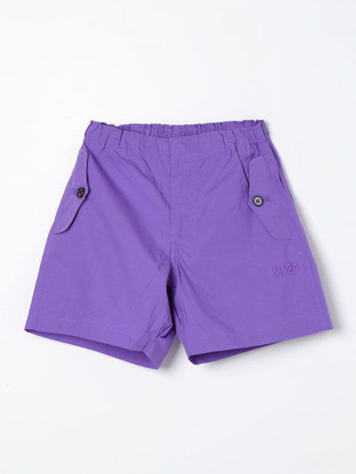 N°21 Kids' 短裤 N° 21 儿童 颜色 紫色 In Violet
