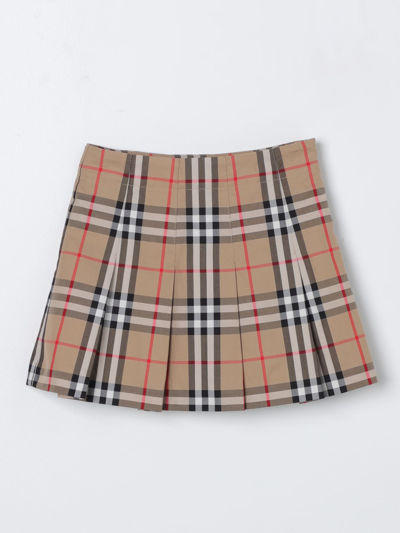 Burberry Kids' Beige Cotton Skirt