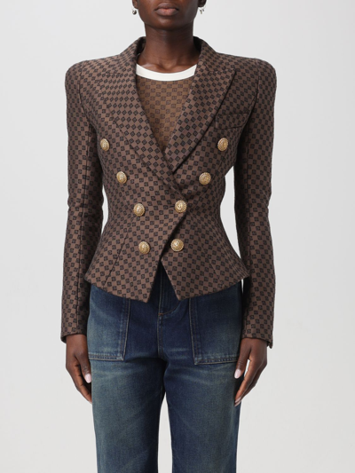 Balmain Blazer  Woman Color Brown