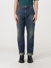 Balmain Vintage Logo-patch Straight-leg Jeans In Blue