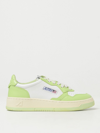 Autry White And Green Two-tone Leather Medalist Low Sneakers In White