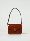 Tory Burch Robinson Spazzolato Shoulder Bag In Brown
