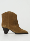 ISABEL MARANT FLAT ANKLE BOOTS ISABEL MARANT WOMAN COLOR BROWN,F16380032