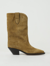Isabel Marant Duerto Suede Cowboy Boot In Beige