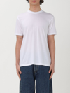 Tom Ford White Cotton T-shirt With Straight Hem In Blush Pink