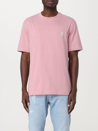 Brunello Cucinelli T-shirt  Men Color Pink In Pink