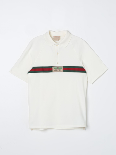 Gucci Polo Shirt  Kids Colour Ivory In White