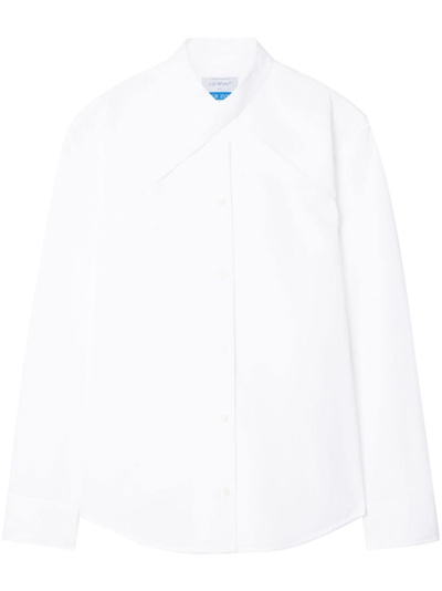 Off-white Cotton Poplin Shirt In White