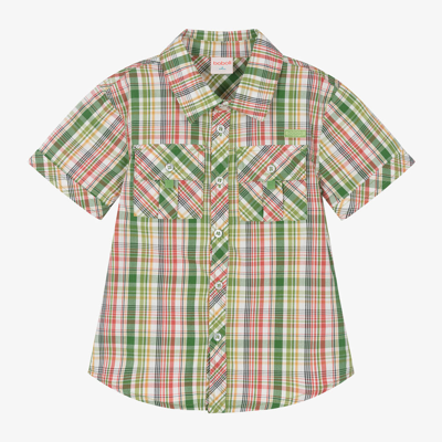 Boboli Babies' Boys Green Check Cotton Shirt