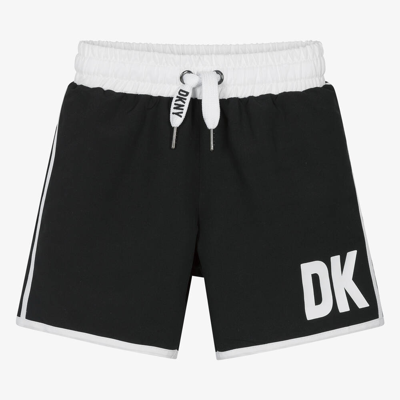 Dkny Teen Boys Black & White Swim Shorts