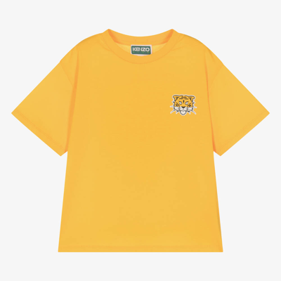 Kenzo Babies'  Kids Boys Yellow Cotton T-shirt