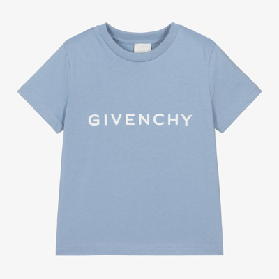 Givenchy Kids' Boys Blue Cotton Graphic T-shirt