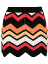 Alanui Kaleidoscopic Cotton-blend Miniskirt In Black  