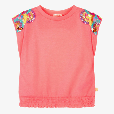 Billieblush Babies' Girls Pink Sequin Jersey Top