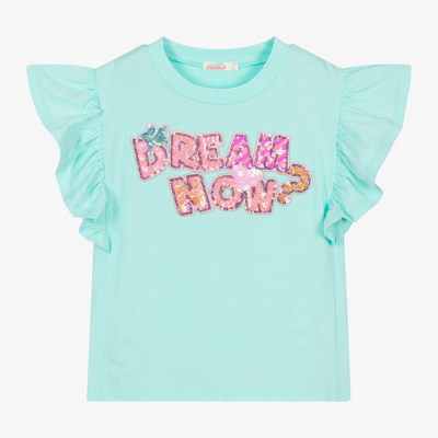 Billieblush Babies' Girls Aqua Blue Cotton T-shirt