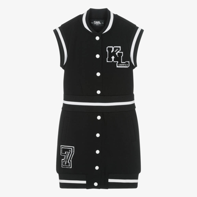 Karl Lagerfeld Kids Teen Girls Black & White Varsity Dress