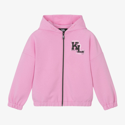 Karl Lagerfeld Kids Teen Girls Pink Zip-up Hoodie