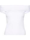 Fabiana Filippi Top Scollo Barca In White