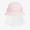 LAPIN HOUSE BABY GIRLS PINK STRAW HAT