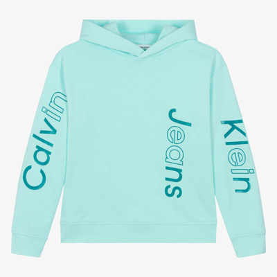 Calvin Klein Teen Boys Blue Logo Hoodie