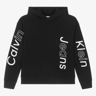 Calvin Klein Teen Boys Black Cotton Hoodie