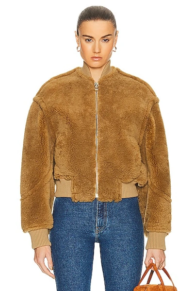 Jacquemus Le Blouson Pilou Jacket In Camel