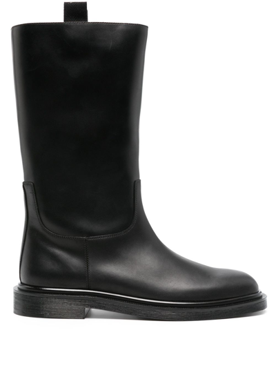The Row Ranger Tubo Leather Boots In Black