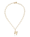 Ettika Paperclip Chain Initial Necklace In Gold-n