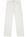 JIL SANDER WHITE HIGH-RISE STRAIGHT-LEG JEANS