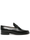 THE ROW BLACK ENZO LEATHER LOAFERS