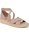 Bzees Bali Wedge Sandal In Walnut Brown Fabric