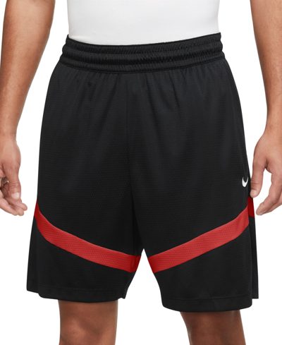 Nike Icon Men's Dri-fit Drawstring 8" Basketball Shorts In Black,black,university Red,white