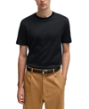 Hugo Boss Boss By  Men's Structured-cotton T-shirt In Black
