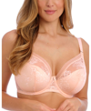 Fantasie Fusion Lace Underwire Padded Plunge Bra In Blush