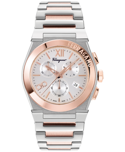 Ferragamo Vega Chrono Bracelet Watch In Gold