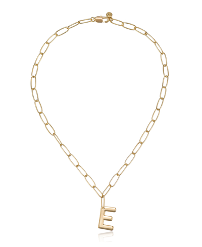 Ettika Paperclip Chain Initial Necklace In Gold-e
