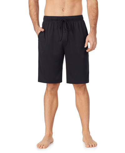 Cuddl Duds Men's Far-infrared Enhance Sleep Drawstring Shorts In Black