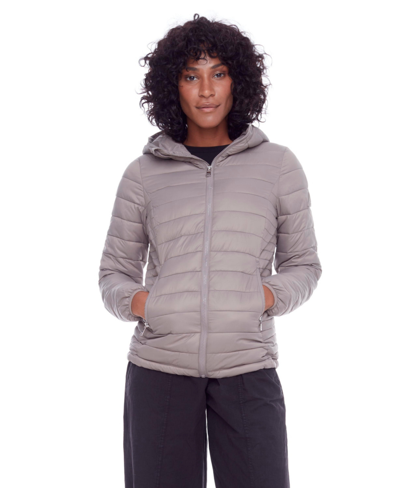 Alpine North Yoho Ladies' | Women's Vegan Down (recycled) Lightweight Packable Puffer, Taupe In White