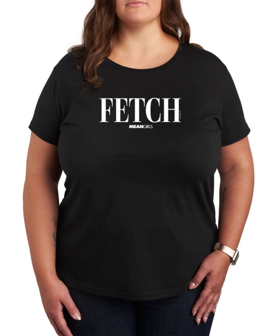 Air Waves Trendy Plus Size Mean Girls Graphic T-shirt In Black