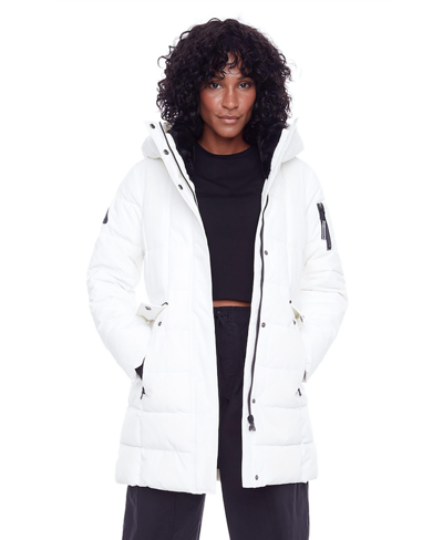 Alpine North Kootney | Women's Vegan Down (recycled) Mid-length Parka, Cloud In White
