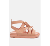 London Rag Voopret Tie-up Flat Sandals In Pink