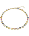 Swarovski Gold-tone Stilla Multicolor Crystal All Around Necklace, 15" + 2-3/4" Extender In Multicolored