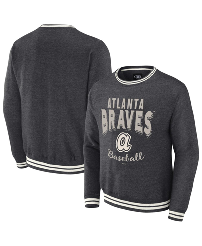 Fanatics Men's Darius Rucker Collection By  Heather Charcoal Distressed Atlanta Braves Vintage-like P