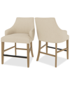 Macy's Nelin 2pc Counter Height Chair Set In Ivory