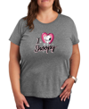 AIR WAVES AIR WAVES TRENDY PLUS SIZE PEANUTS SNOOPY VALENTINE'S DAY GRAPHIC T-SHIRT