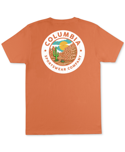 Columbia Men's Inhabited Classic-fit Logo Graphic T-shirt In Desert Orange