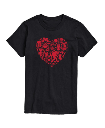 Airwaves Men's Valentines Day Short Sleeve T-shirt In Black