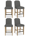 Macy's Hinsen 4pc Counter Height Chair Set In Slate
